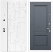 Входная дверь Интеко Верона Белый мат фл-117 Графит 49039