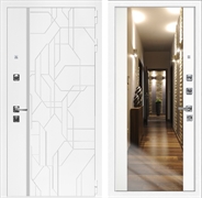 Входная дверь Интеко Верона Белый мат сб-16 Белый мат - с зеркалом 49048