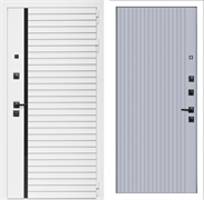 Входная дверь Интеко АГАТ Белая Вертикаль Силк маус 49056