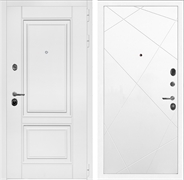 Входная дверь Интеко Афина Белая Лучи Белый мат 49085