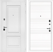 Входная дверь Интеко Афина Белая Горизонт дуб кантри 49107