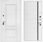 Входная дверь Интеко Афина Белая панель Агат Белый мат 49090