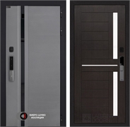 Входная дверь Пиано Смарт 2.0 панель 02 - Венге, стекло белое 55460