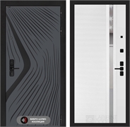 Входная дверь LEOLAB 31 - Белый софт, зеркальная вставка с тонировкой 55571