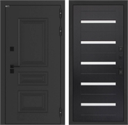 Входные двери Аляска лайт с терморазрывом 01 - Венге, стекло белое 55649