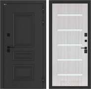 Входные двери Аляска лайт с терморазрывом 01 - Сандал белый, стекло белое 55598