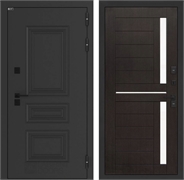 Входные двери Аляска лайт с терморазрывом 02 - Венге, стекло белое 55617