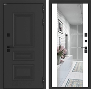 Входные двери Аляска лайт с терморазрывом с Зеркалом Максимум - Белый софт 55605