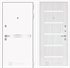 Входная металлическая дверь Лабиринт Лайн WHITE 01 - Сандал белый, стекло белое 2480804