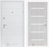 Входная белая дверь Лабиринт Трендо 01 - Сандал белый, стекло белое 2942262