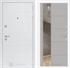 Входная белая дверь Лабиринт Трендо с Зеркалом 19 - Грей софт 2942272