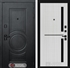 Входная металлическая дверь Лабиринт GRAND 02 - Сандал белый, стекло черное 4049543
