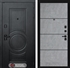 Входная металлическая дверь Лабиринт GRAND 25 - Бетон светлый, черный молдинг 4049569