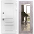 Входная белая дверь Император Пастораль Бетон светлый с Зеркалом 28608
