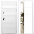 Белая входная дверь Morrison с Зеркалом СБ -19 Белый силк сноу 28890