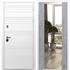 Белая входная дверь Morrison с Зеркалом СБ -16 Бетон темный 28887