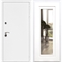 Входная металлическая дверь Триумф Белая шагрень ФЛ-120 с Зеркалом Белый силк сноу 31621