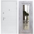 Входная белая дверь Италия ФЛ-120 с Зеркалом Бетон темный 34313