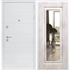 Входная белая дверь Италия ФЛ-120 с Зеркалом Бетон светлый 34314