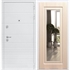Входная белая дверь Италия с Зеркалом Беленый дуб 34316