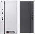 Входная белая дверь Лабиринт ROYAL 22 - Графит софт, черная вставка 3918956