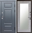 Входная металлическая дверь с терморазрывом Интерма Триумф с зеркалом Бетон светлый 42634