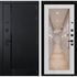 Входная металлическая дверь Лабиринт PIANO с зеркалом 18 - Сандал белый 44368