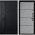 Входная металлическая дверь Лабиринт PIANO 25 - Бетон светлый, черный молдинг 44370