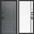 Входная металлическая дверь ВЕРОНА фл-248 Белый матовый, черная вставка 46949