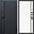 Входная металлическая дверь Феррони фл-248 Белый матовый, черная вставка 47724