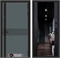 Входная металлическая дверь Лабиринт ISSIDA с Зеркалом тонированным - Черный кварц 48776