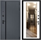 Входная дверь Интеко Агат Графит Белый мат - с зеркалом 48980