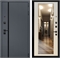 Входная дверь Интеко Агат Графит Беленый дуб - с зеркалом 48984