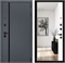 Входная дверь Интеко Агат Графит Белый мат - с зеркалом панорама 48988