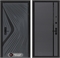 Входная дверь Лабиринт LEOLAB 22 - Графит софт, черная вставка 55491
