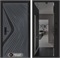 Входная дверь Лабиринт LEOLAB с зеркалом Панорама с тонировкой - Черный кварц 55545