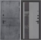 Входная дверь ИНФИНИТИ с Зеркалом 32 тонированным - Серый рельеф софт 55558